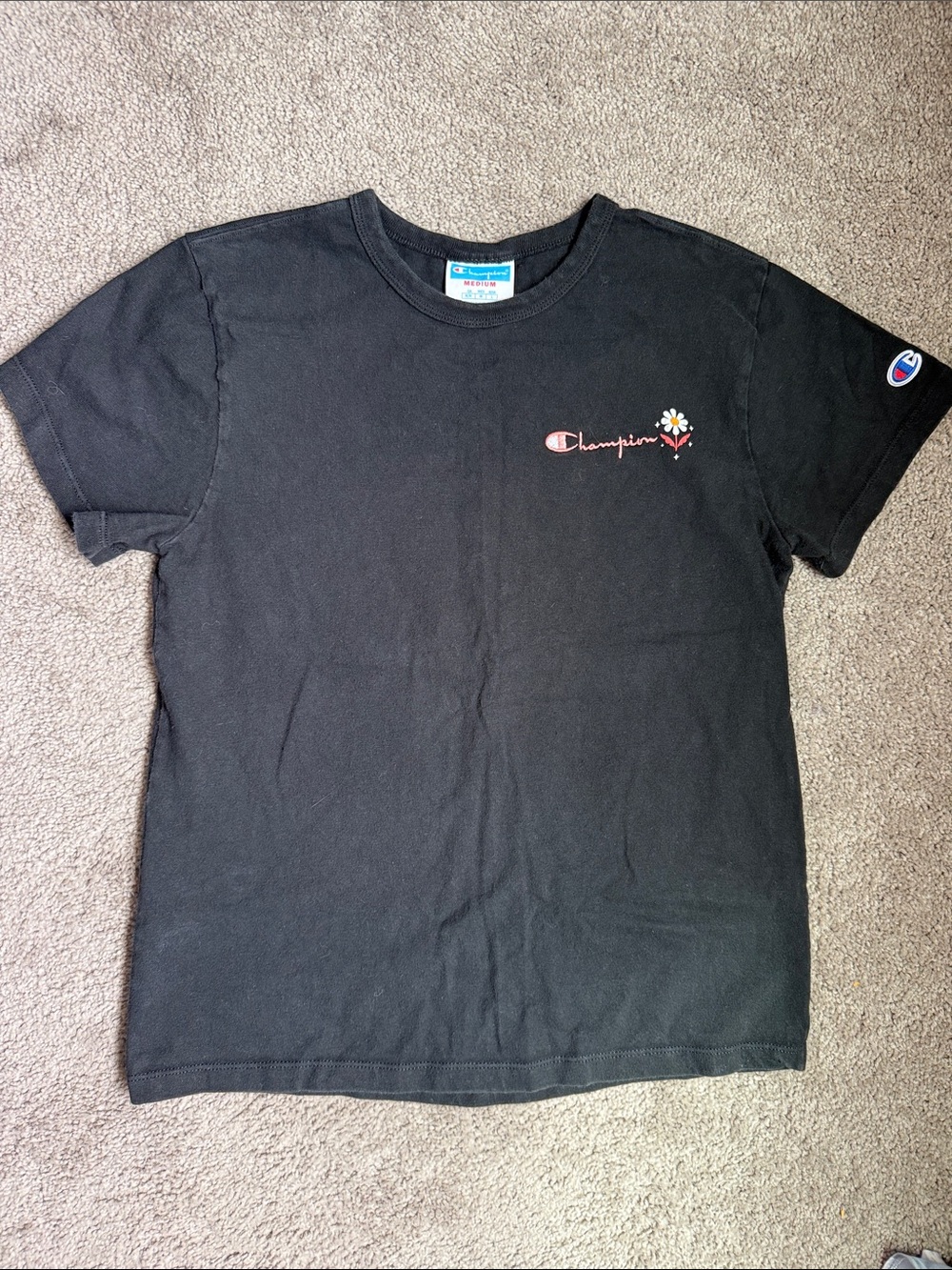 Champion x Steffi Lynn Resolve to Evolve heritage t-shirt, black, size medium